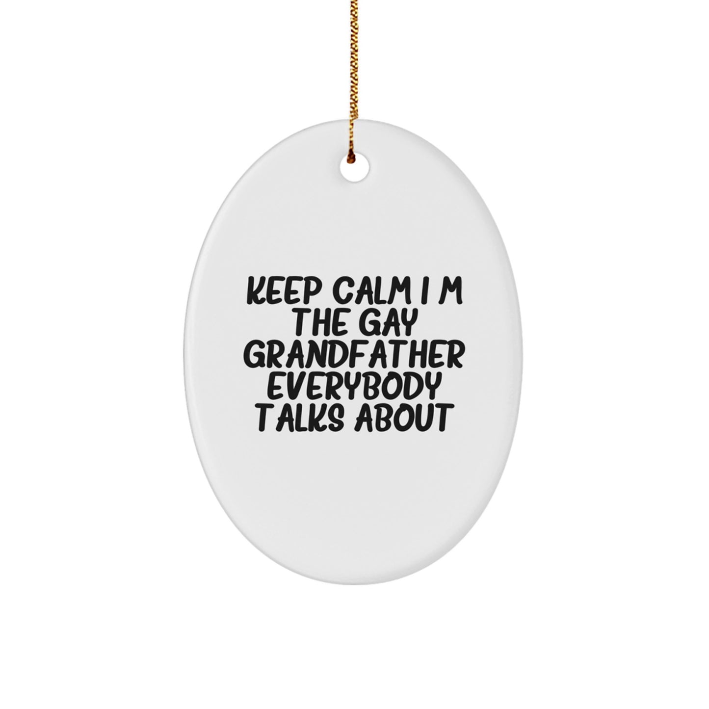 Funny Grandfather Gifts from Men to Grandfather Oval Ornament for Christmas Unique Gifts - Image 1