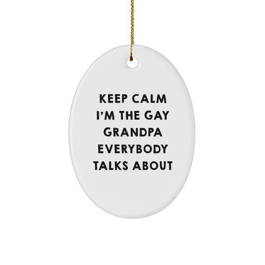 Christmas Ornament Gift for a Son Treasure The Gay Grandpa Everybody - Image 1