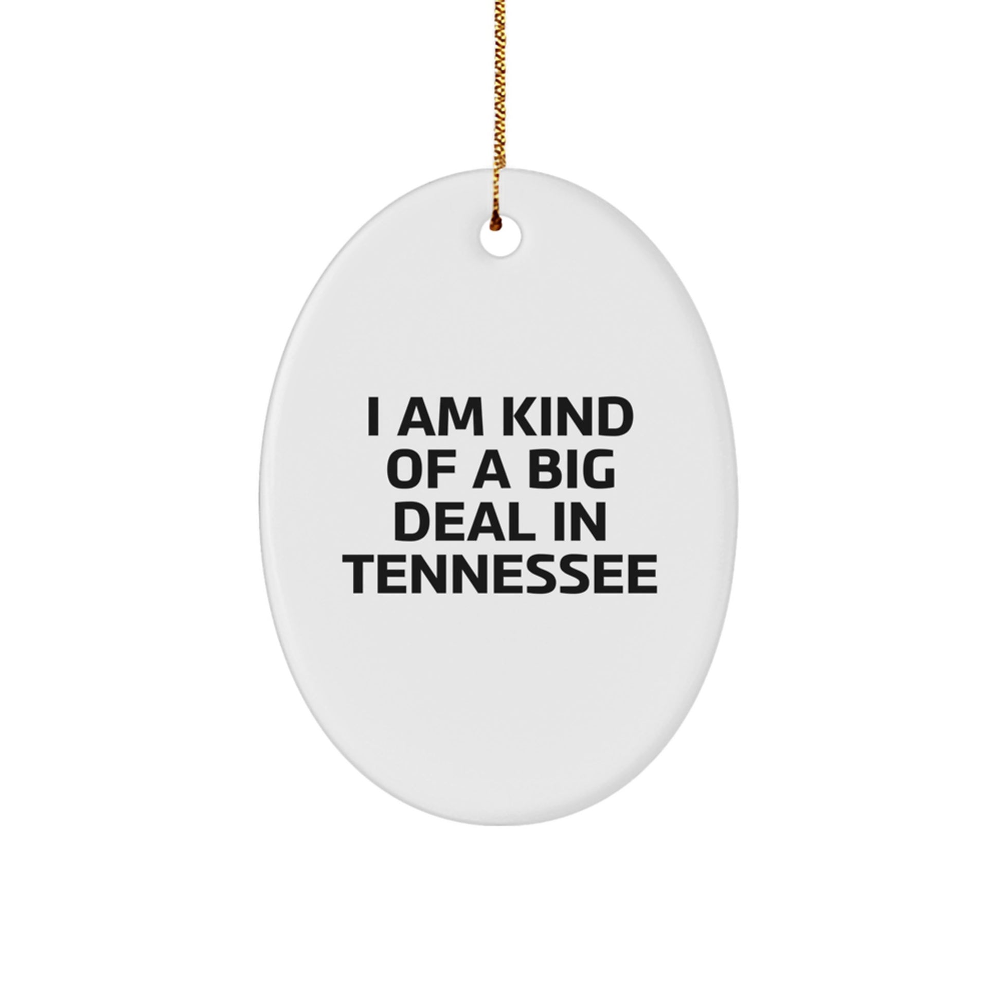 Funny Tennessee Oval Ornament, Gifts from Friends and Family, I Am Kind Of A Prime Selection In Tennessee - Unique Christmas Decorations - Image 1