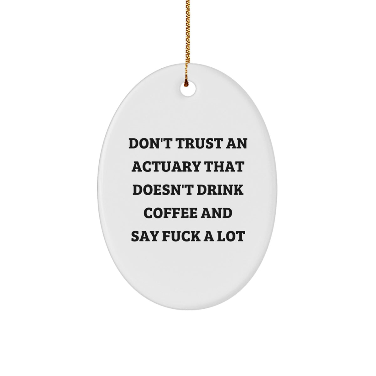Christmas Gift Funny Actuary Ornament - Don't Trust Quote for Teens - Image 1