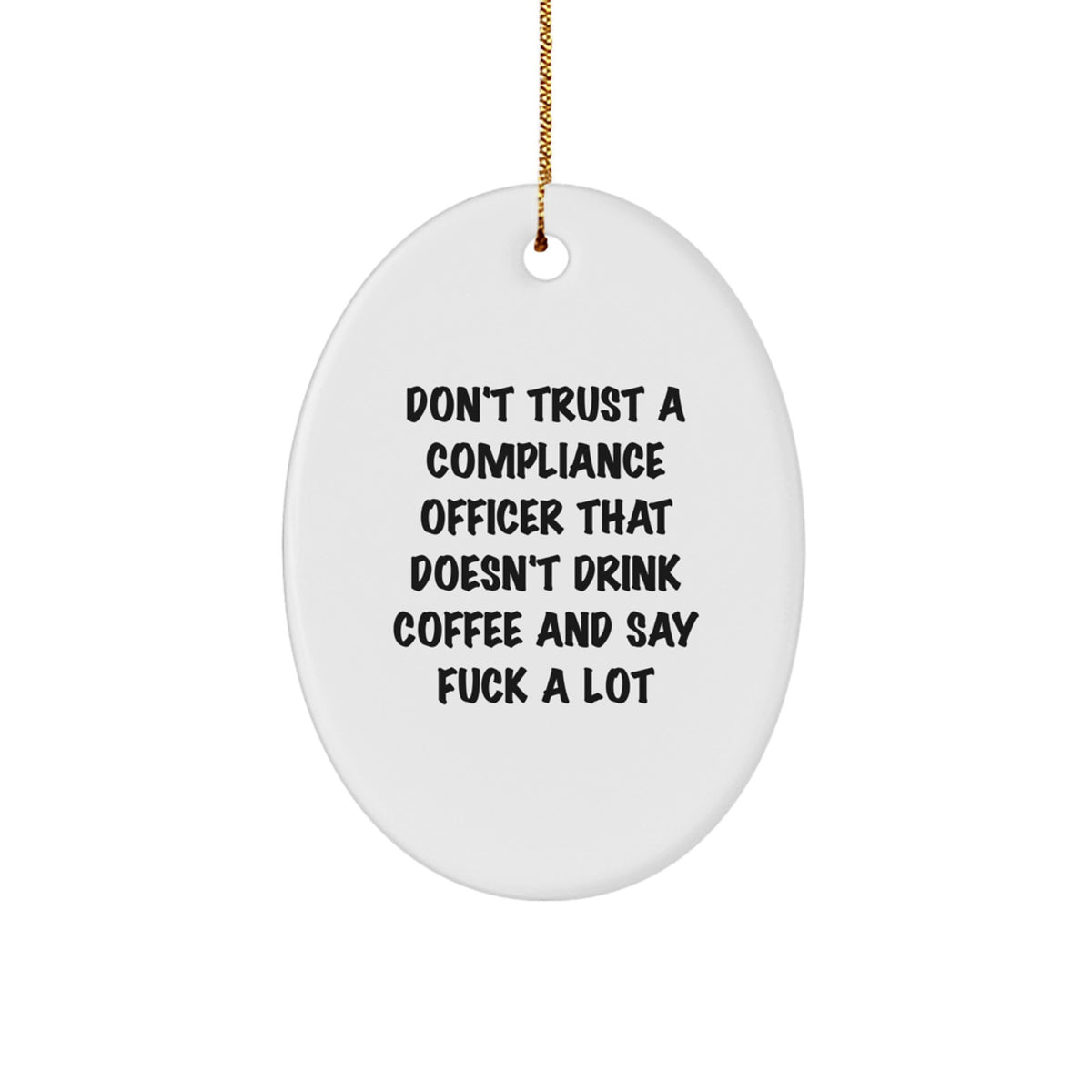 Compliance Officer Christmas Ornament for Him Coffee Gift - Image 1