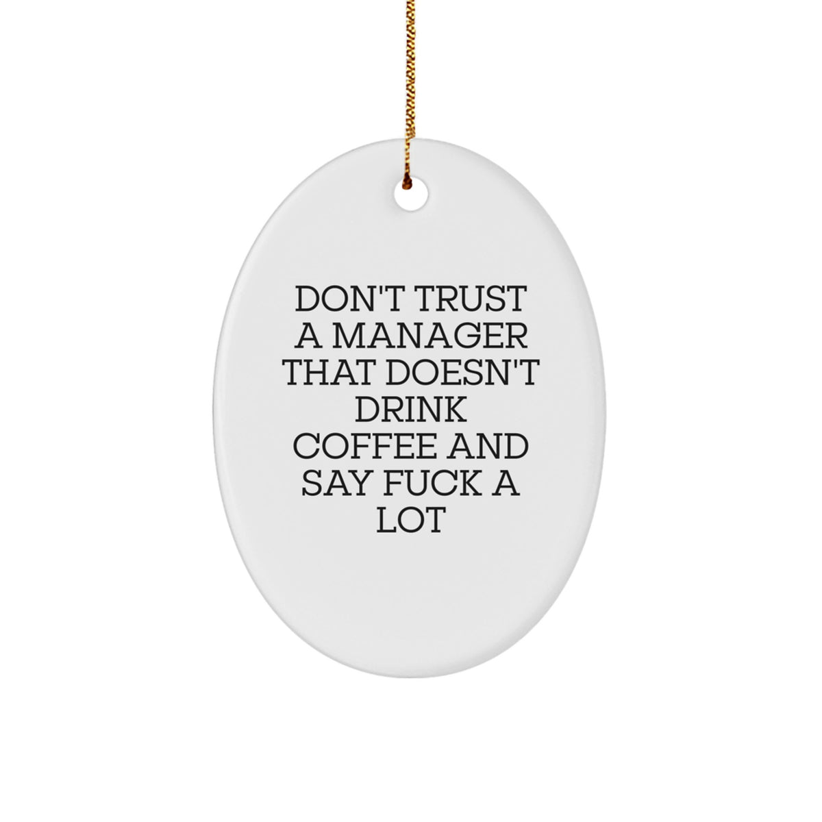Oval Manager Christmas Ornament Idea Gift for Coworkers - Image 1