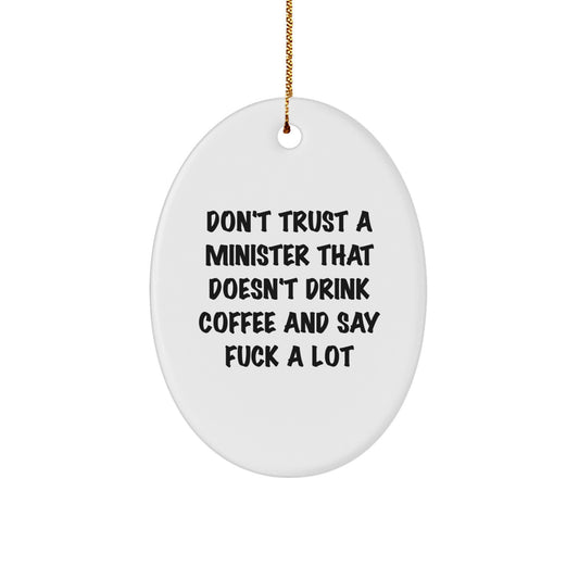 Sassy Minister Christmas Ornament for Friends Novelty Gift - Image 1
