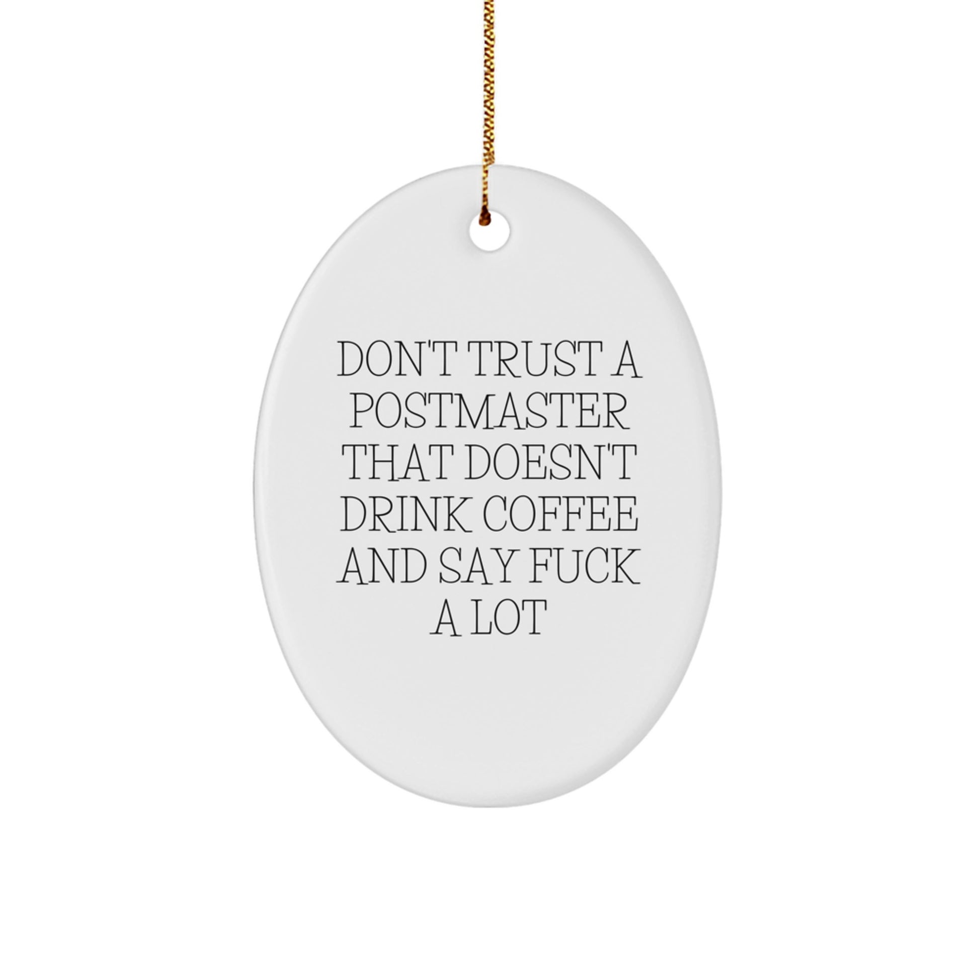 Funny Postmaster Gifts from Friends, Men, Women, or Family - Oval Ornament for Postmaster - Gifts for Christmas Unique - Image 1