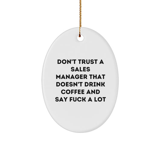 Sarcastic Sales Manager Christmas Ornament Gift for Friends - Image 1