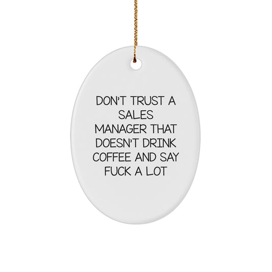 Christmas Unique Gift for Her Sales Manager Coffee Lover Ornament Present - Image 1