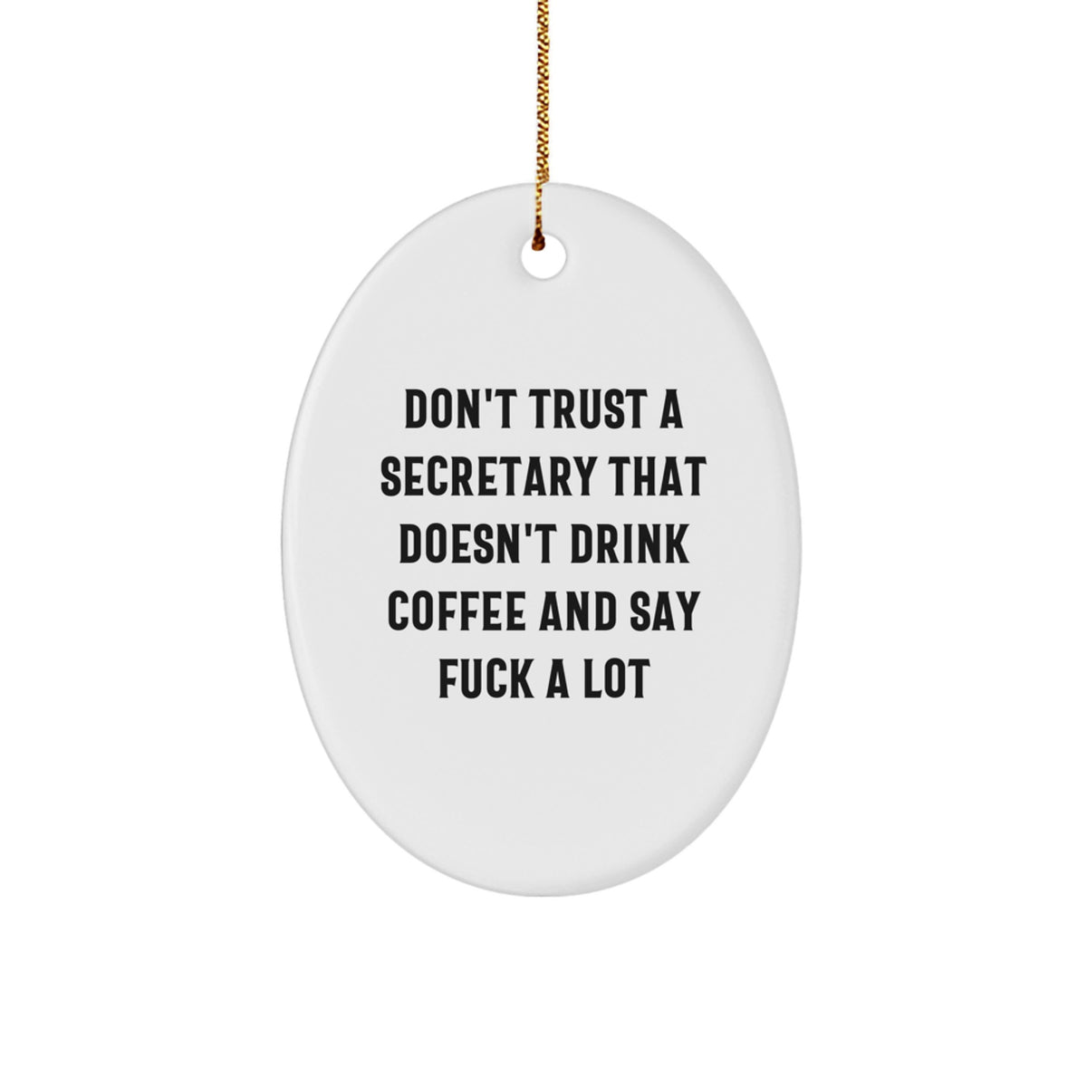 Christmas Gift Sassy Secretary Ornament - Don't Trust a Secretary That - Image 1