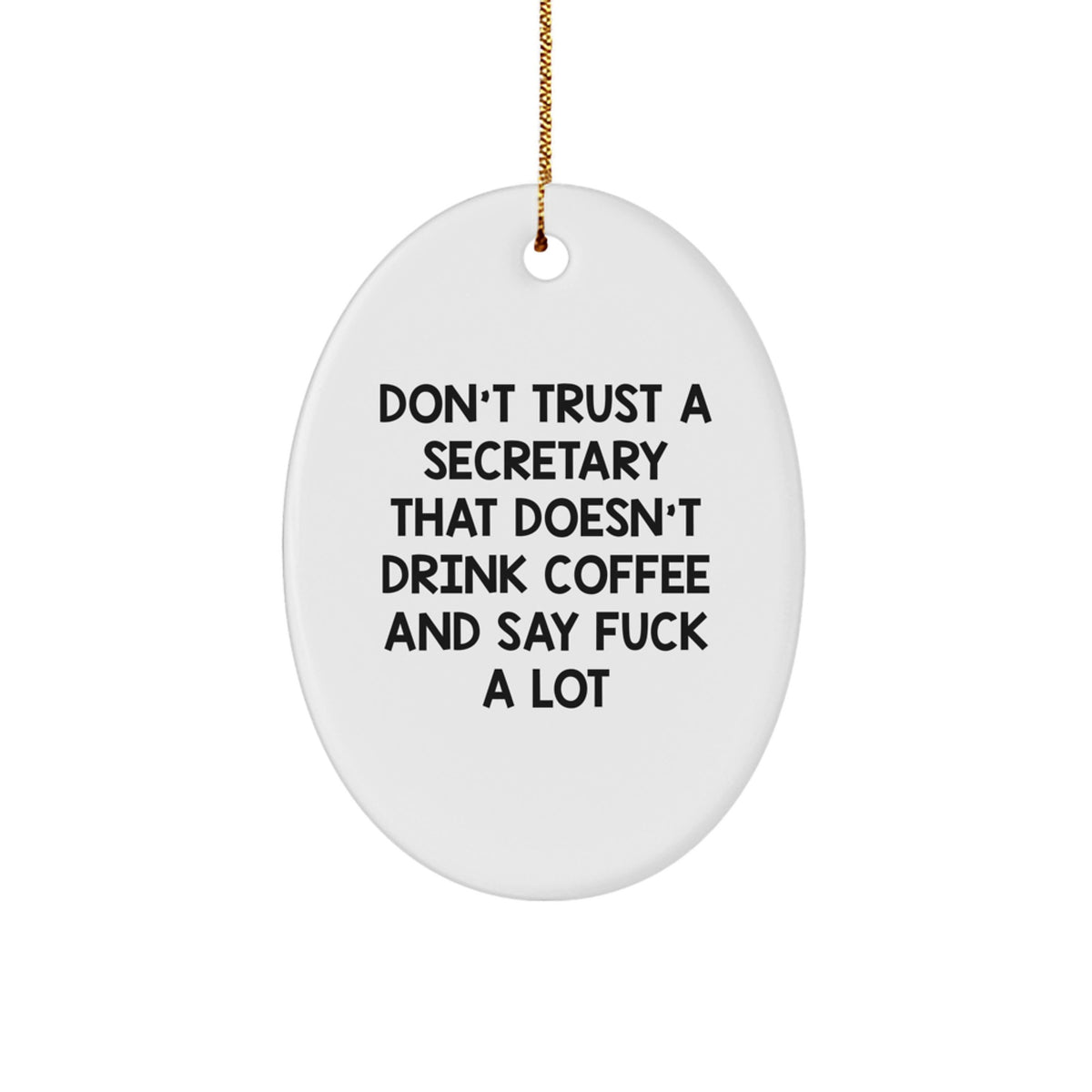 Witty Christmas Ornament Gift for Roommates - Don't Trust A Secretary - Image 1
