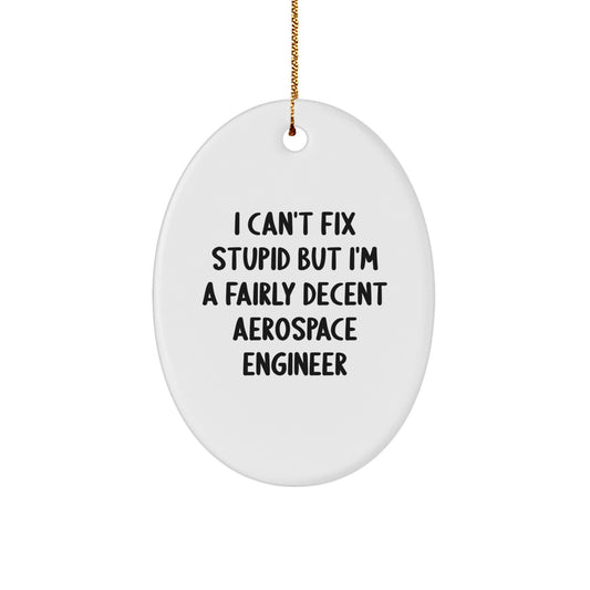 Christmas Ornament Gift for Family Fairly Decent Aerospace Engineer - Image 1
