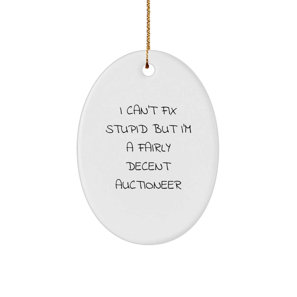 Auctioneer Keepsake Christmas Ornament for Him Gift - Image 1