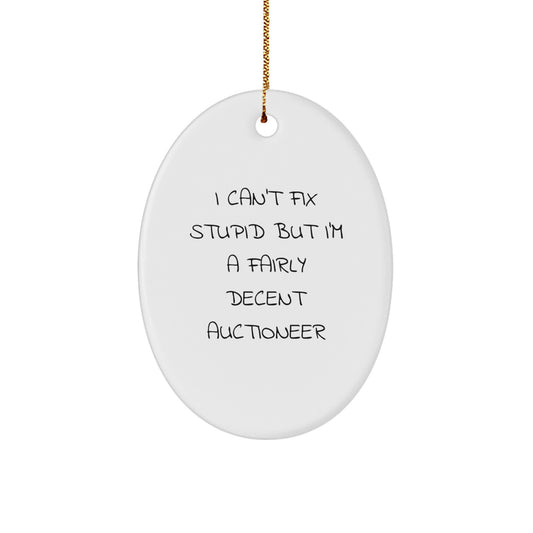 Auctioneer Keepsake Christmas Ornament for Him Gift - Image 1