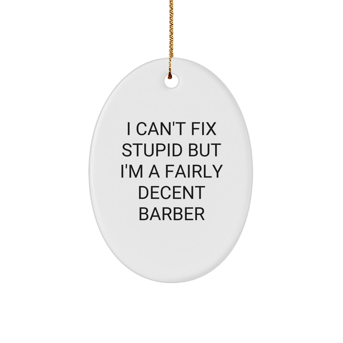 Barber Keepsake Christmas Ornament for Him Gift - Image 1