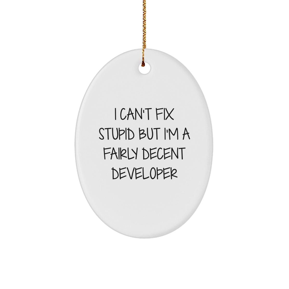 Funny Developer Oval Ornament Gifts from Friends for Developer - Image 1