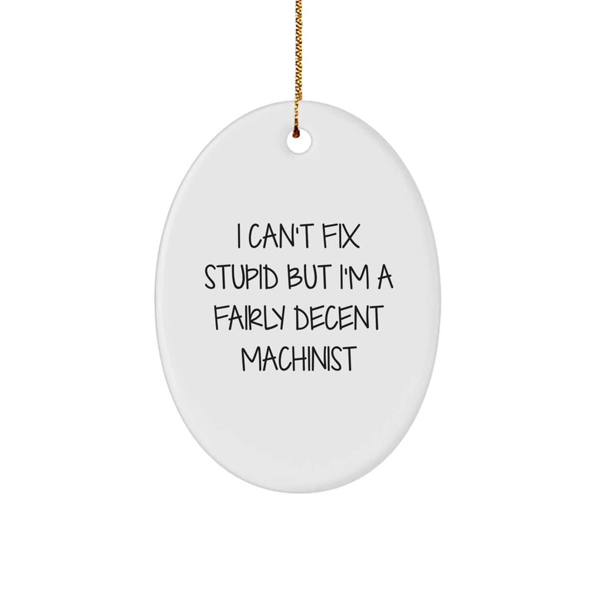 Machinist Oval Ornament Collectible for Neighbors Christmas Gift - Image 1
