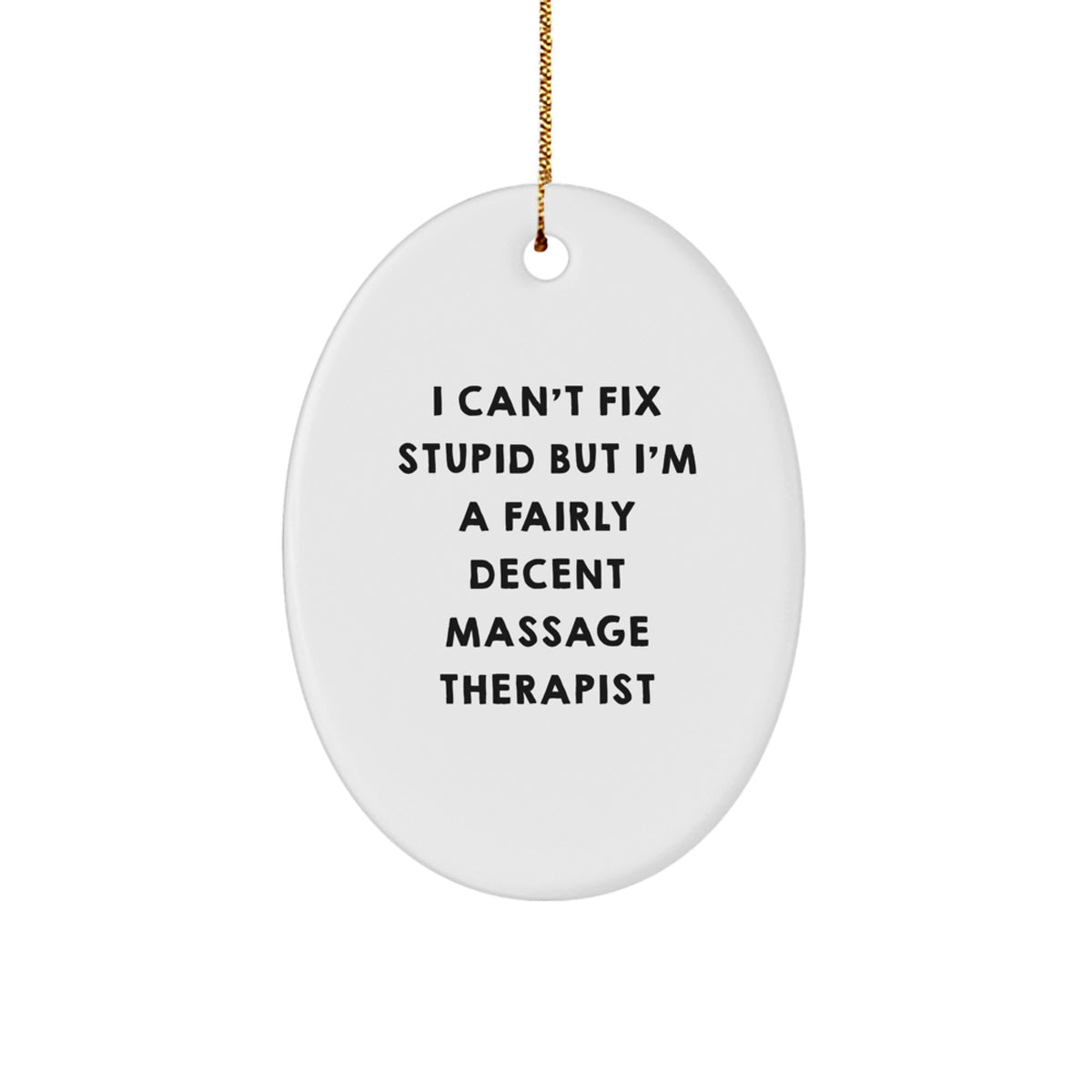 Massage Therapist Oval Ornament for Coworkers Surprise Christmas Gift - Image 1