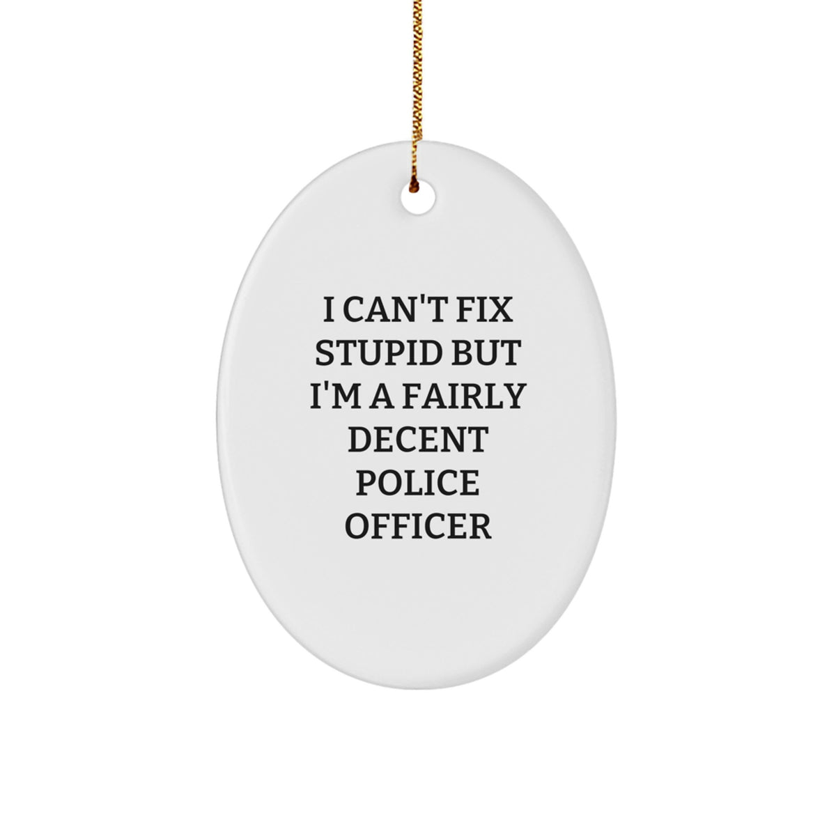 Police Officer Keepsake Christmas Ornament for Him Gift Holiday - Image 1