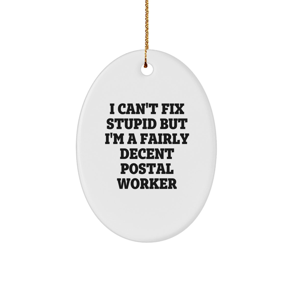 Quirky Postal Worker Novelty Christmas Ornament for Friends Gift - Image 1