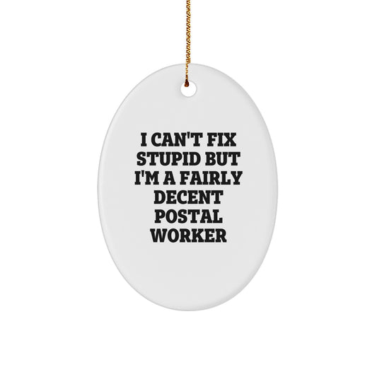 Quirky Postal Worker Novelty Christmas Ornament for Friends Gift - Image 1
