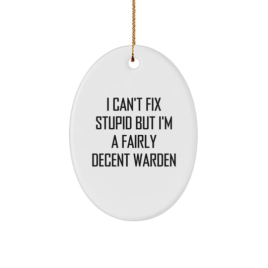 Warden Memento Christmas Ornament for Roommates Gift - Image 1