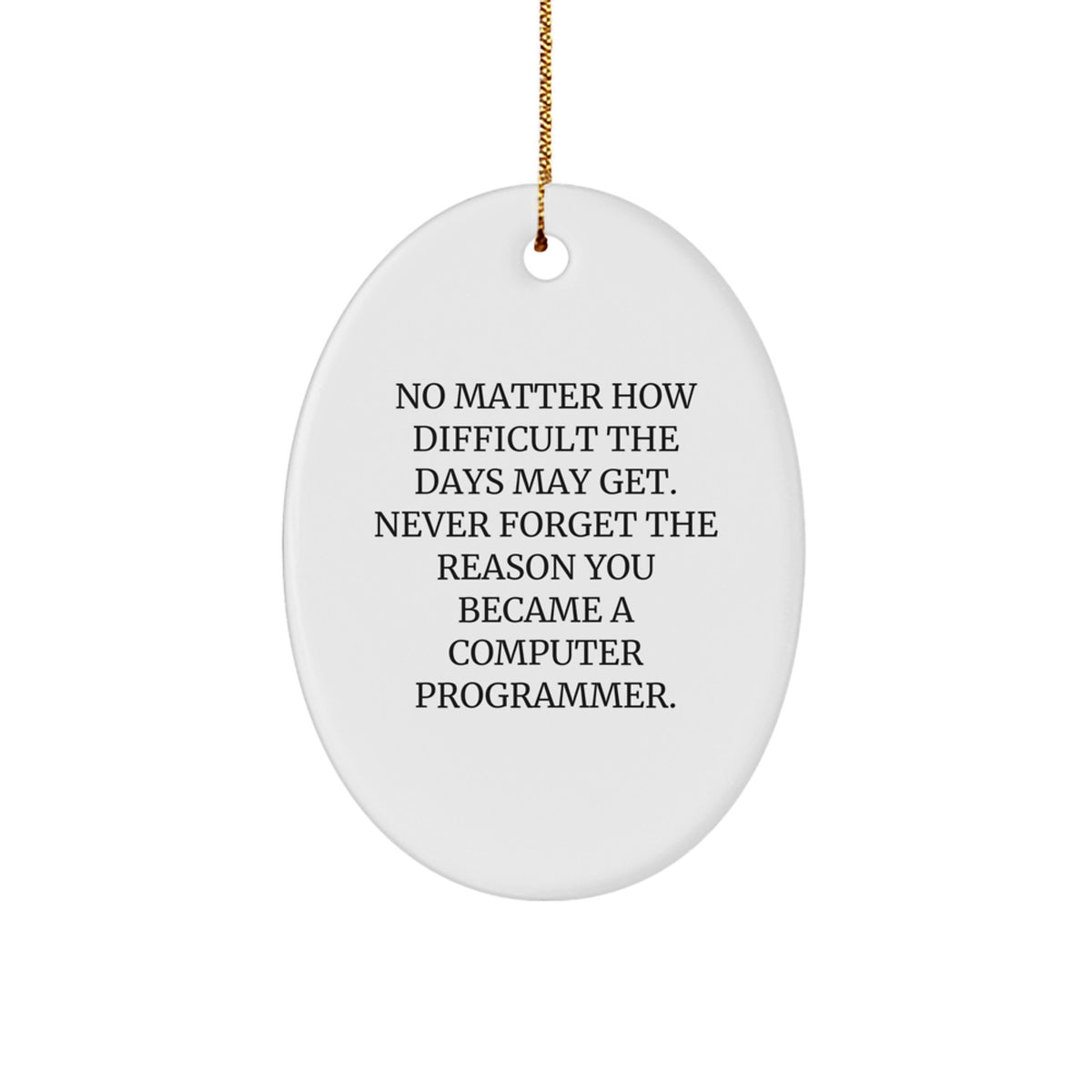 Christmas Ornament Gift for Coworkers Reflective Computer Programmer - Image 1
