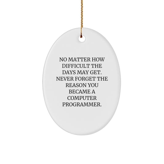 Christmas Ornament Gift for Coworkers Reflective Computer Programmer - Image 1