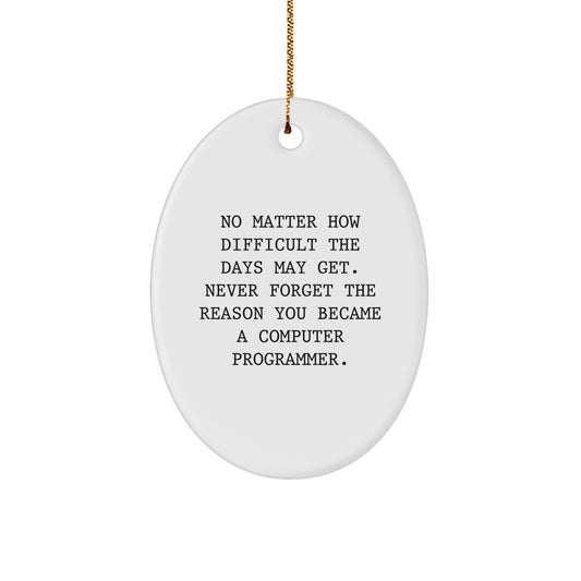 Uplifting Christmas Ornament Gift for Friends Computer Programmer's - Image 1