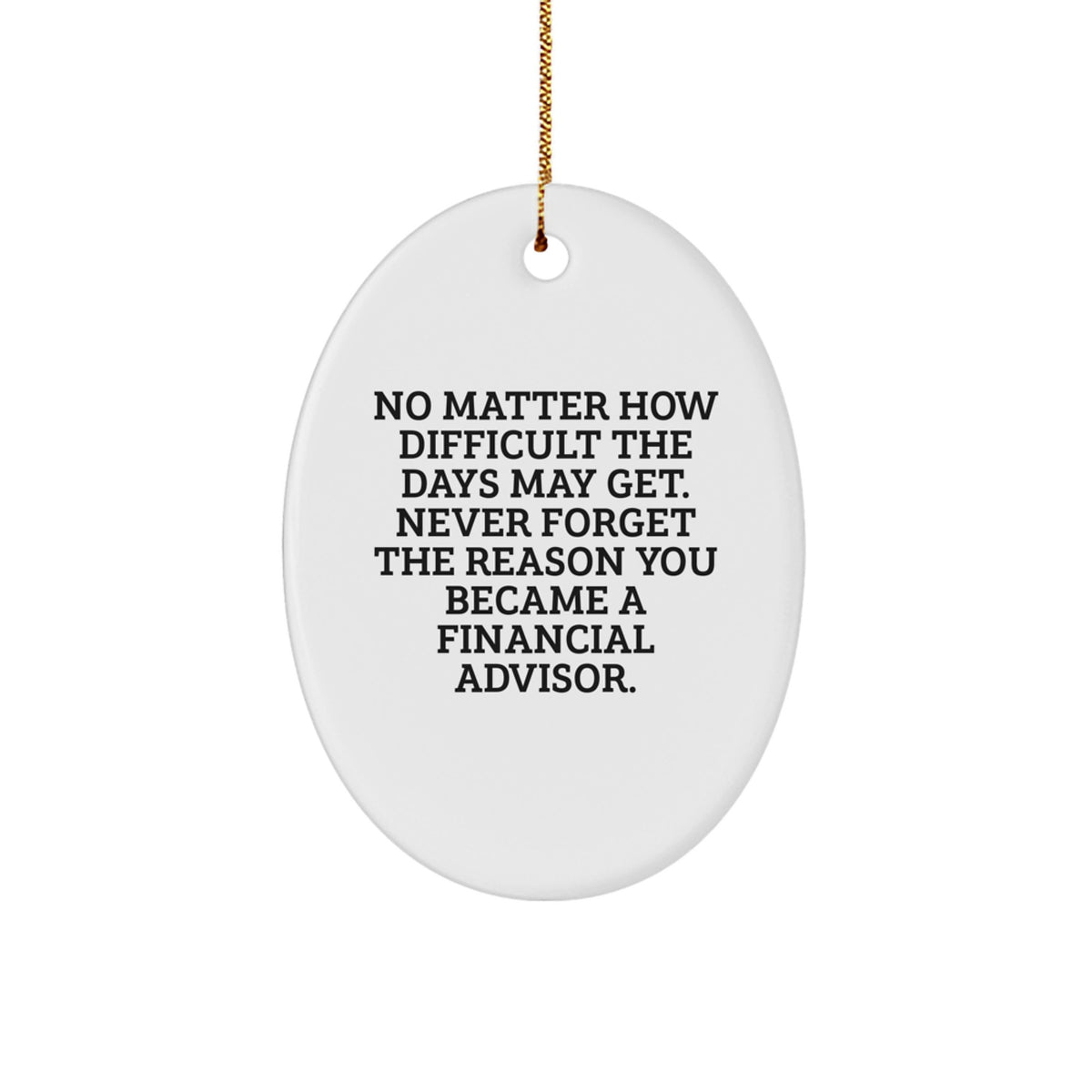 Christmas Gift for Her Financial Advisor Oval Ornament Present - Image 1