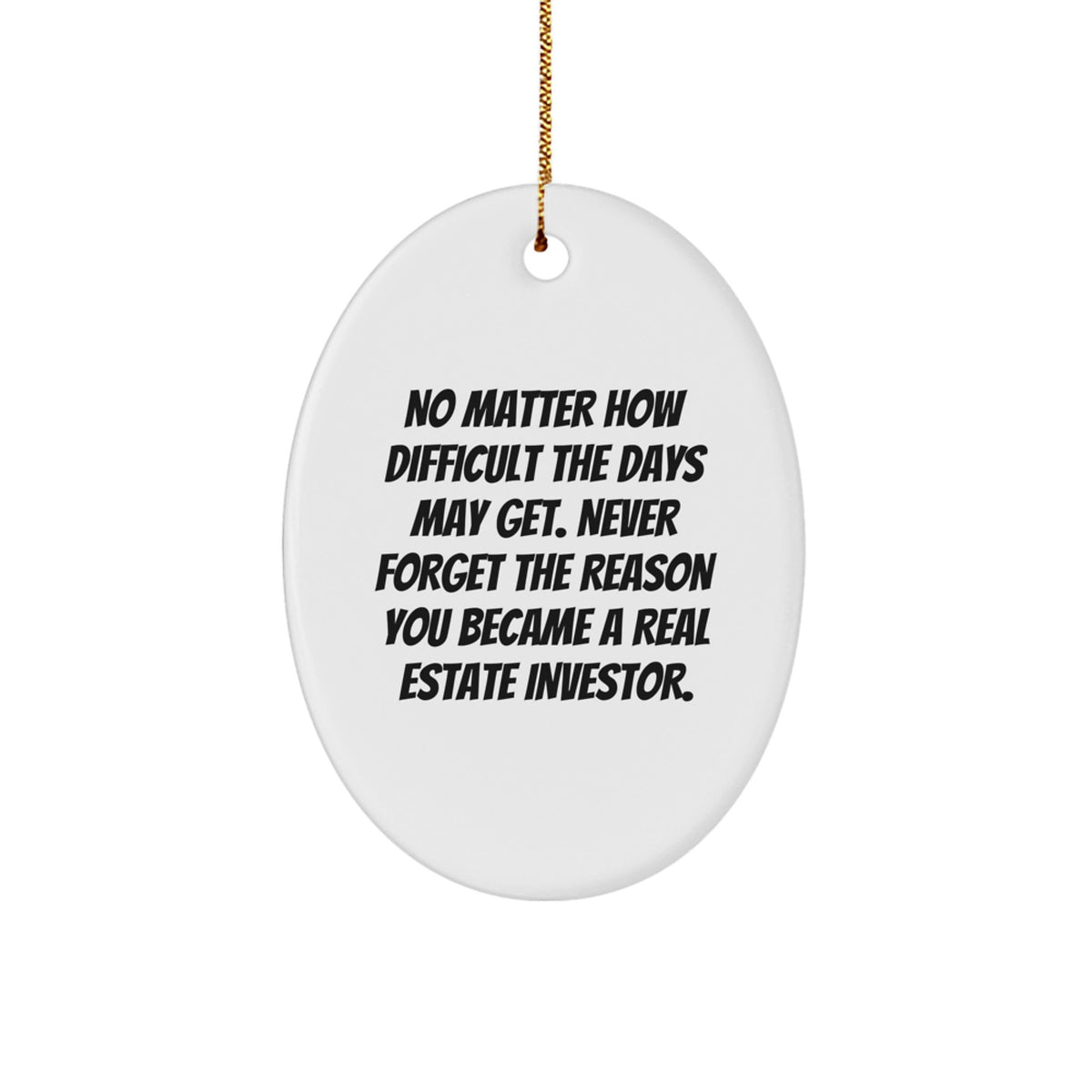 Christmas Unique Gift Real Estate Investor Oval Ornament Surprise for Teens - Image 1