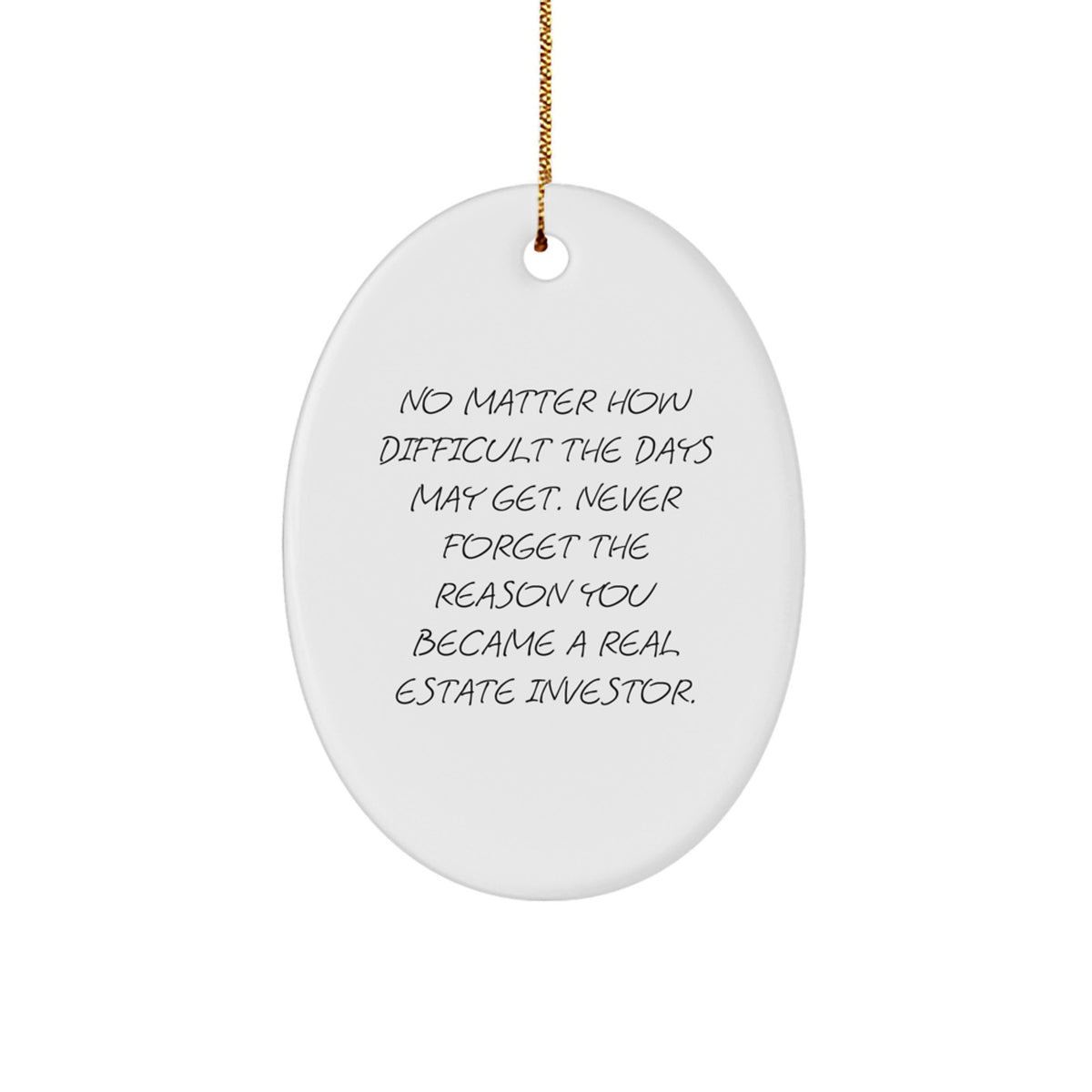 Real Estate Investor Oval Ornament Collectible Christmas Gift - Image 1