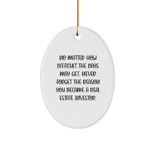 Real Estate Investor Keepsake Christmas Ornament for Him Gift - Image 1