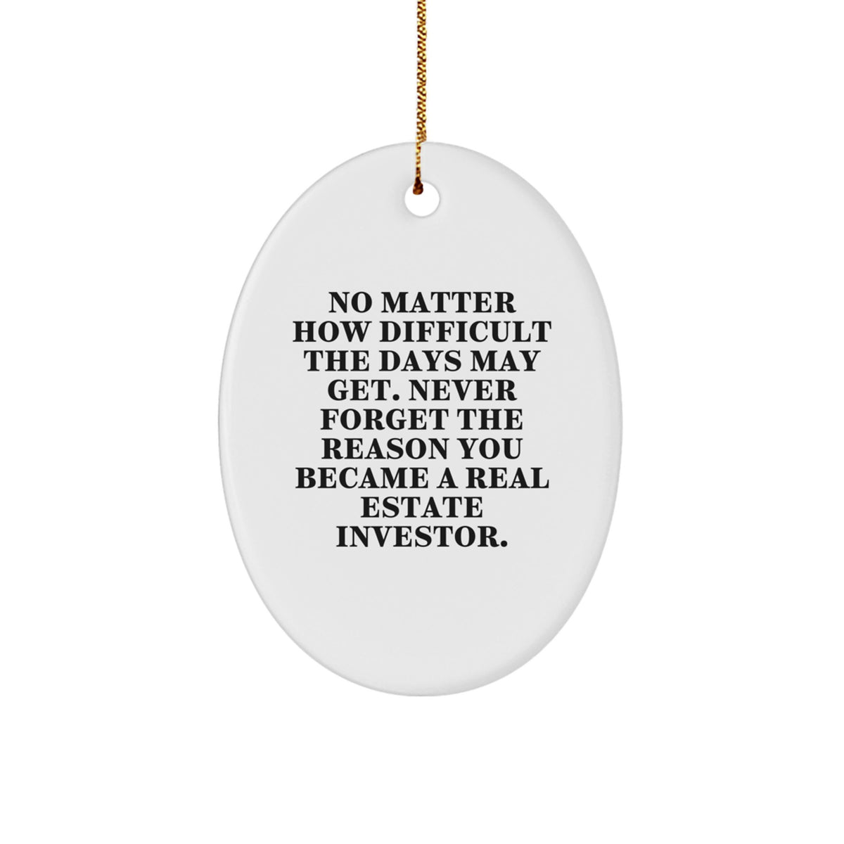 Uplifting Real Estate Investor Xmas Ornament for Roommates Memento Gift - Image 1