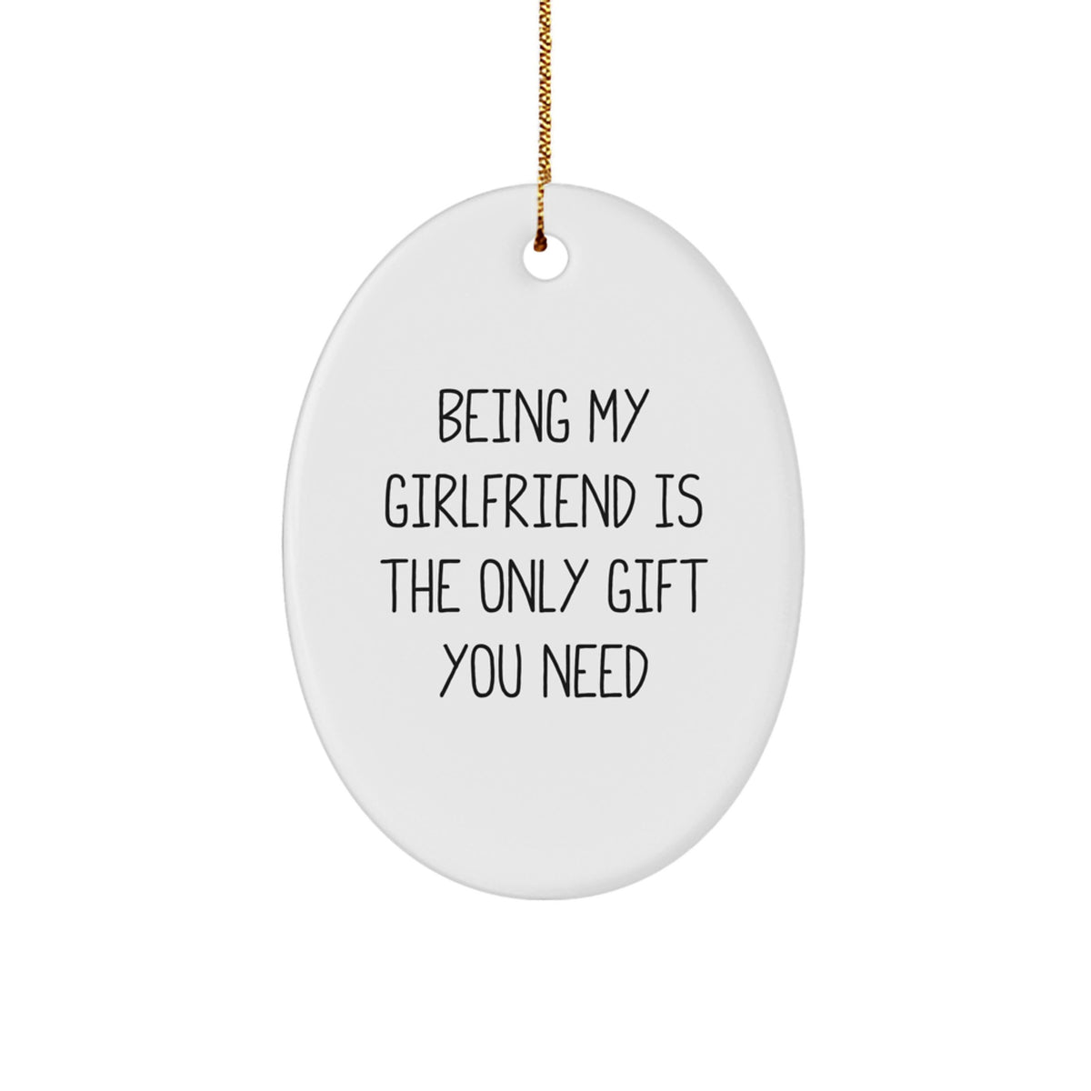 Christmas Sweetheart Oval Ornament for Her – My Sweetheart Is Gift - Image 1