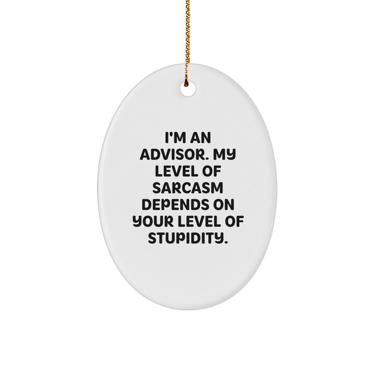 Advisor Oval Ornament Idea for Coworkers – Christmas Holiday Gift - Image 1
