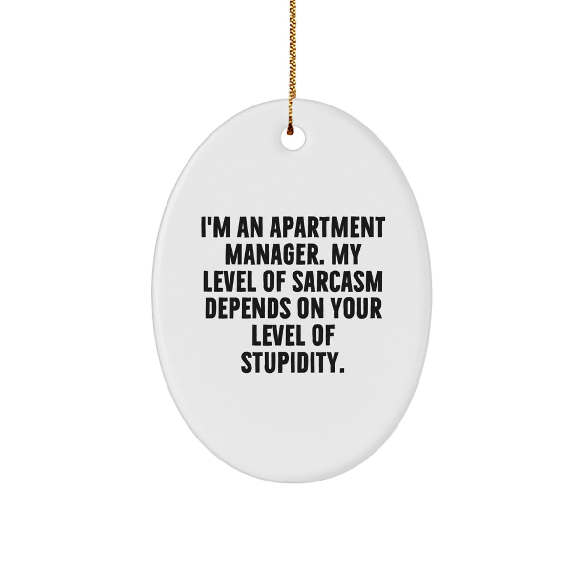 Witty Apartment Manager Christmas Ornament for Friends Gift - Image 1