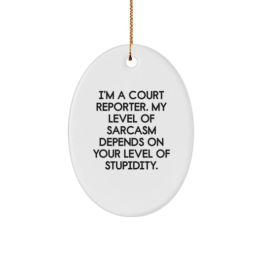 Witty Court Reporter Christmas Ornament for Friends Novelty Gift - Image 1