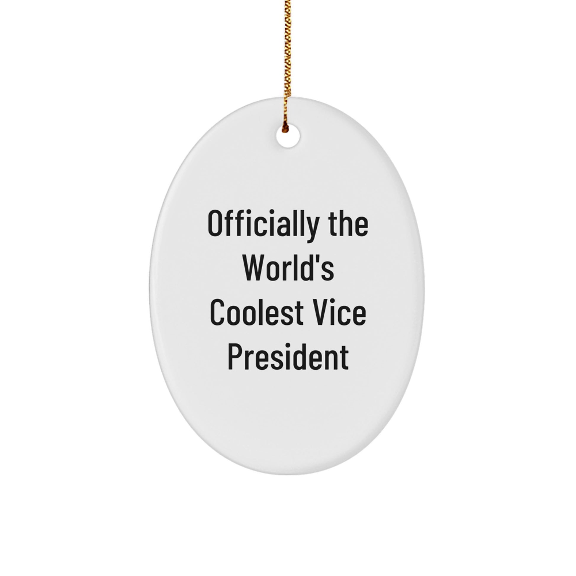 Funny Vice President Oval Ornaments Gifts from Men to Friends on Christmas - Image 1