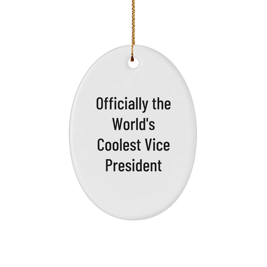 Funny Vice President Oval Ornaments Gifts from Men to Friends on Christmas - Image 1