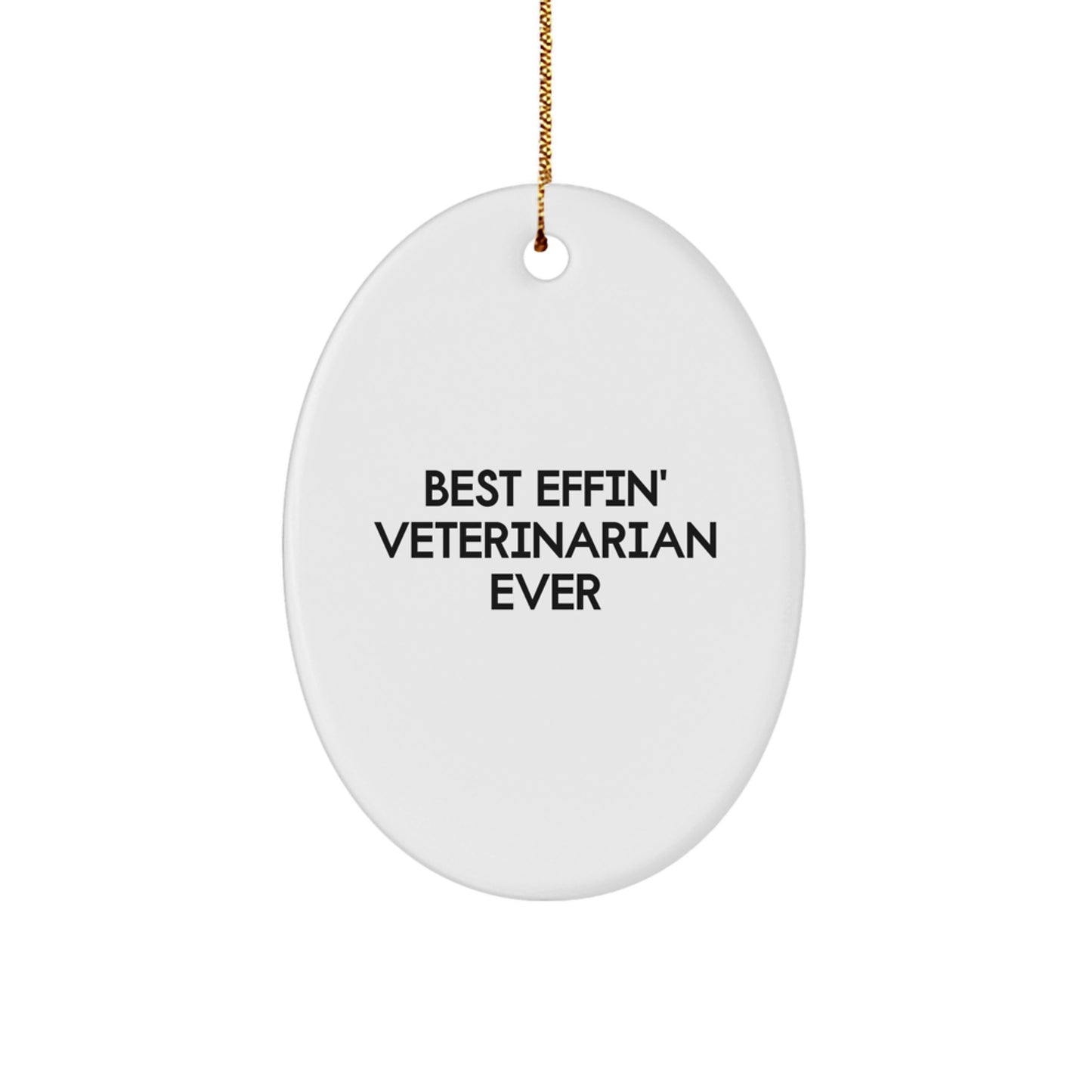 Funny Veterinarian Oval Ornaments Gifts from Friends for Veterinarian Men Women - Image 1