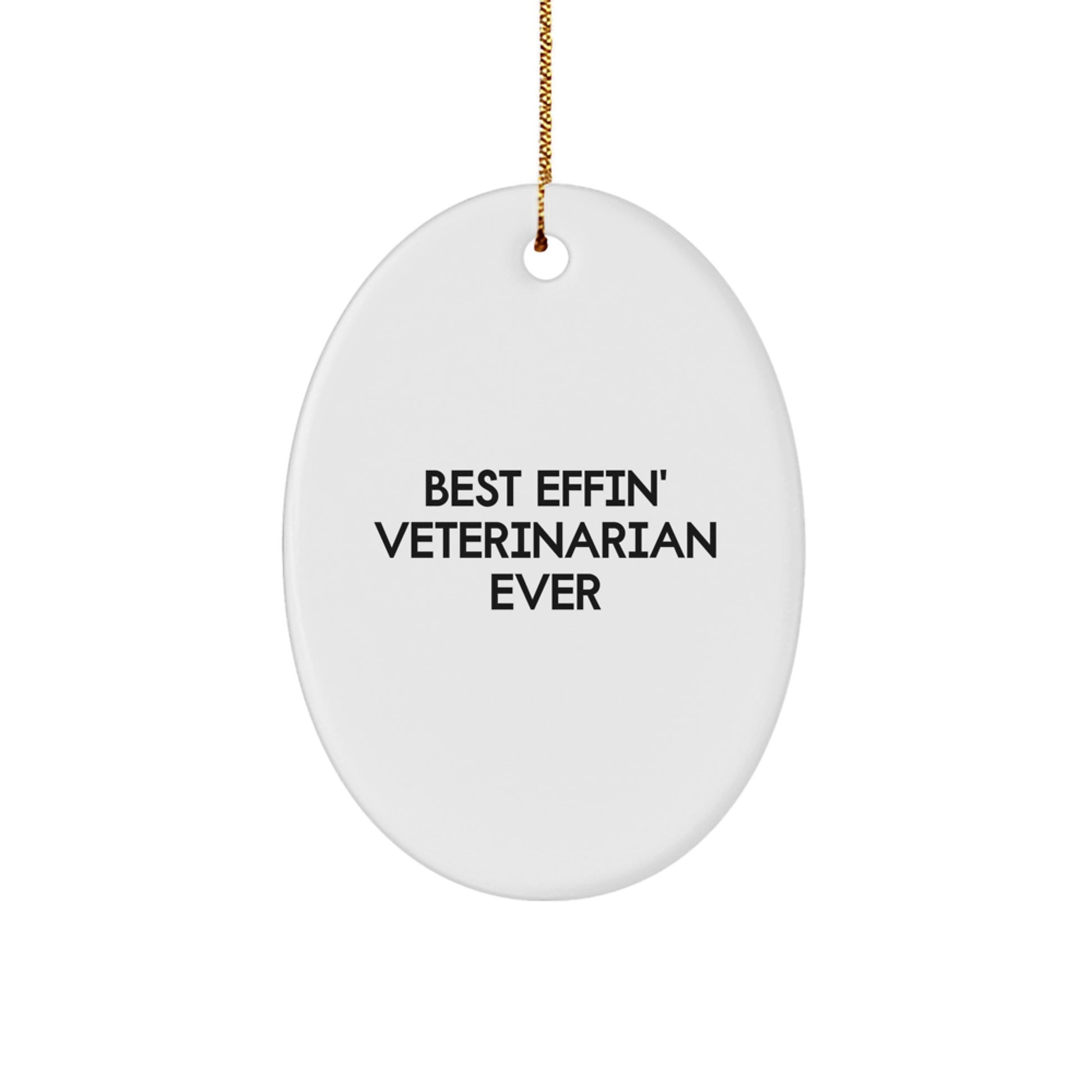 Funny Veterinarian Oval Ornaments Gifts from Friends for Veterinarian Men Women - Image 1