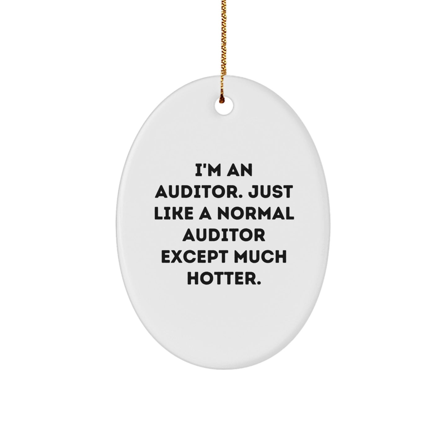 Auditor Gifts Funny Oval Ornament I'm An Auditor Except Much Hotter Christmas Unique Gifts from Men to Family - Image 1