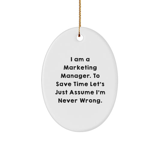 Marketing Manager Christmas Ornament Favorite for Happy Kids Gift – Never - Image 1