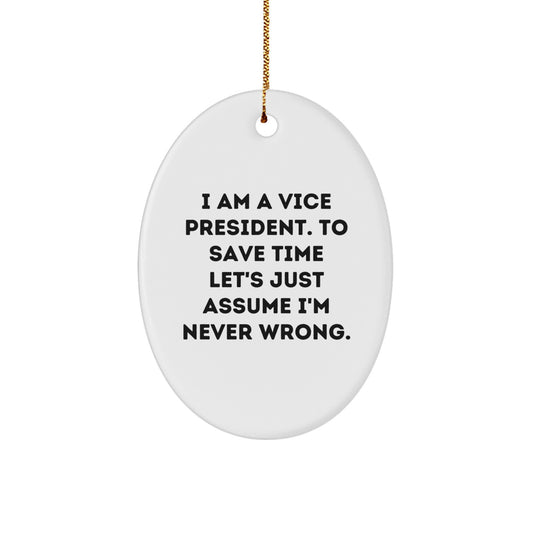 Vice President Oval Ornament for Friends Novelty Christmas Unique Gift - Image 1