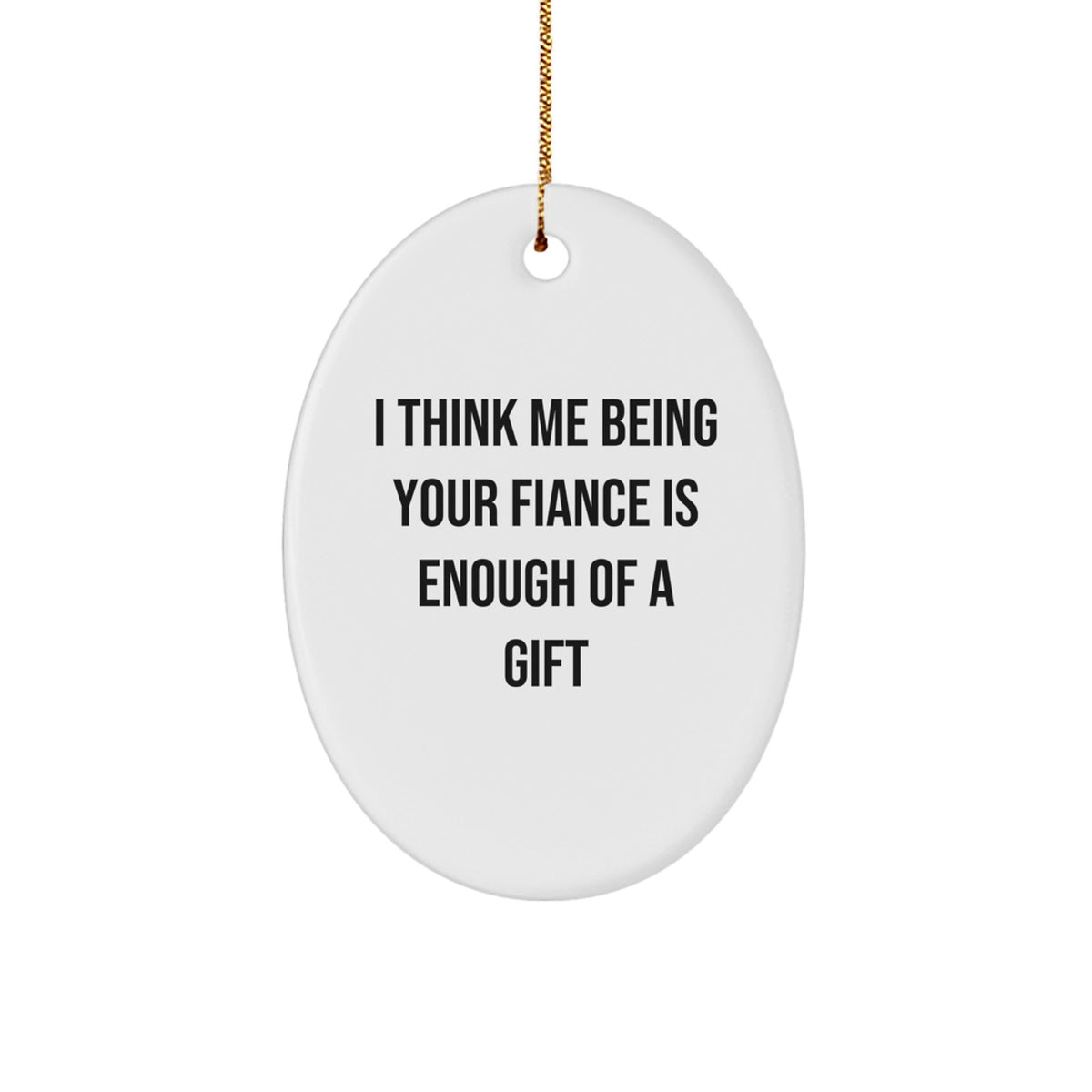 Joyful Promise Fiance Oval Christmas Ornament Favorite Kids Gift - Image 1