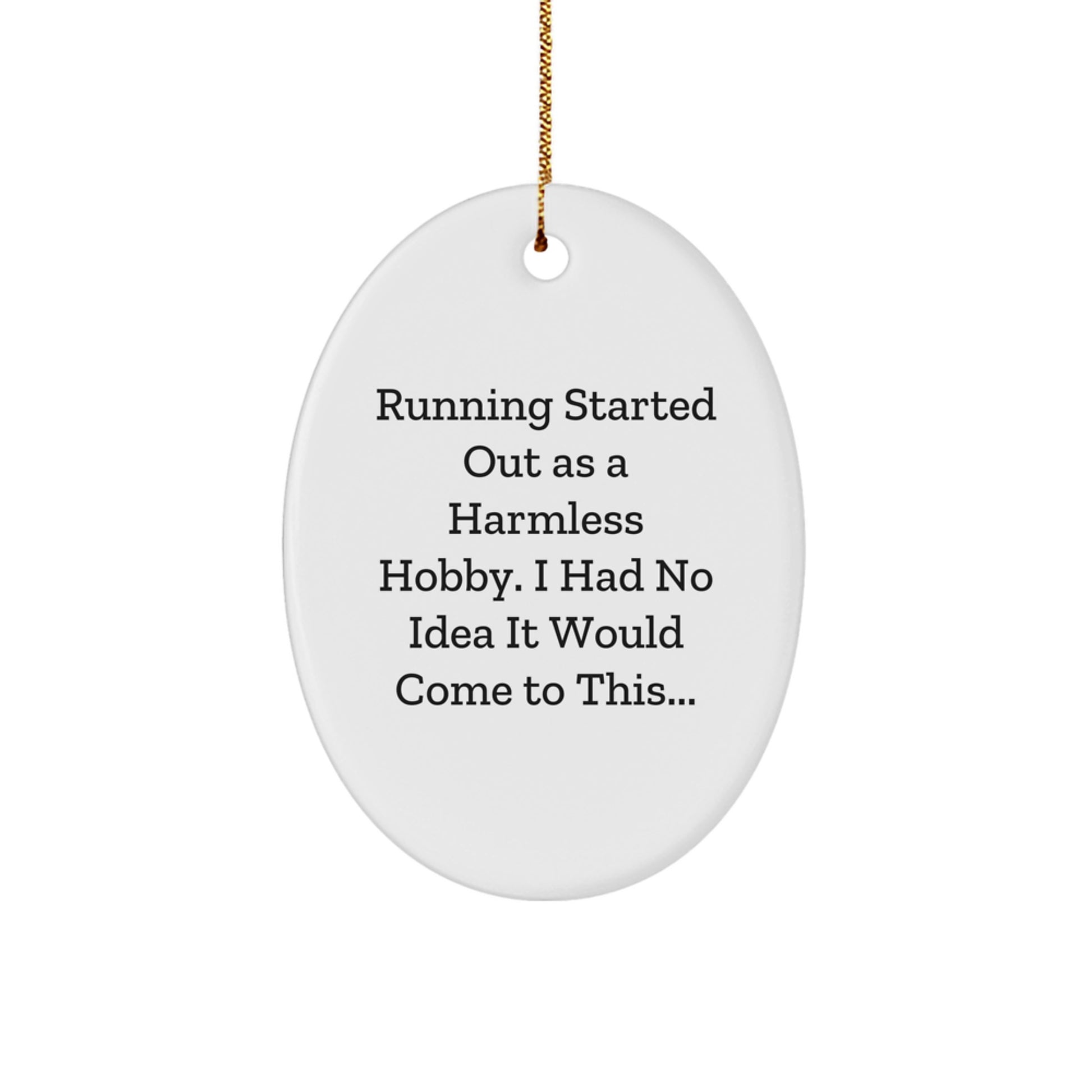Funny Running Gifts for Men Oval Ornament Ideas from Friends on Christmas Unique Decorations - Image 1