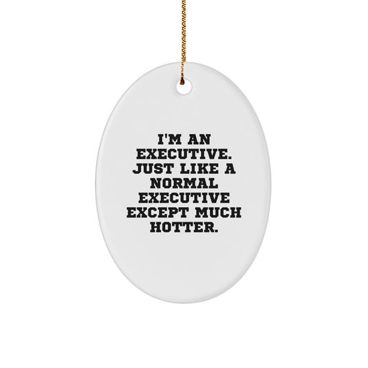 Funny Executive Oval Ornament Gifts from Coworkers, Unique Christmas Unique Gifts for Executive Men, Oval Ornament Executive Desk Decor - Image 1