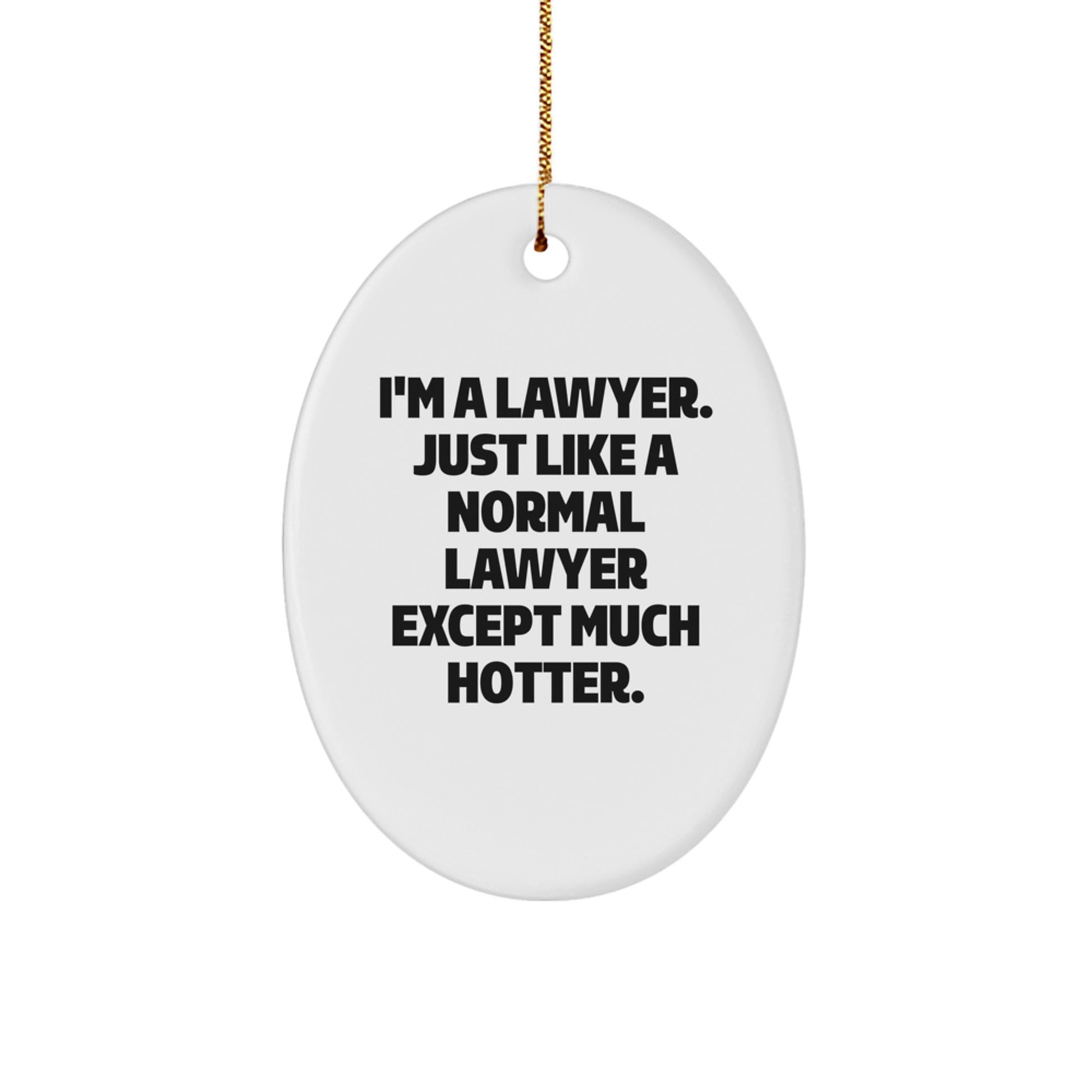 Funny Lawyer Gifts for Men - Oval Ornament, 'I'm A Lawyer' - Image 1