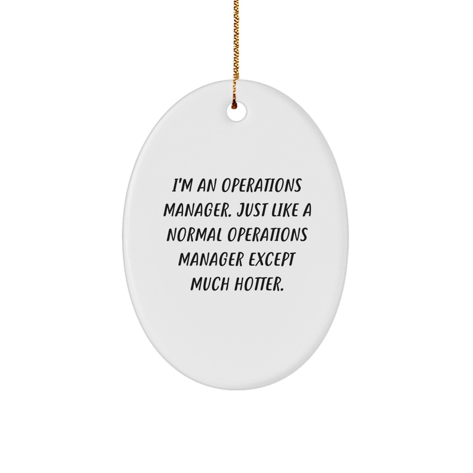 Christmas Funny Gifts for Operations Manager Oval Ornament from Friends or Family - Image 1