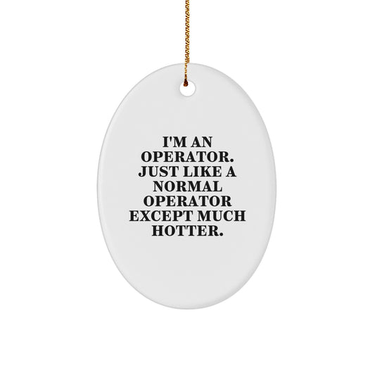 Funny Operator Oval Ornament Gifts from Men, Women, Friends, Coworkers to Operator, Men, Women, Friends, Coworkers this Christmas Unique Gifts - Image 1