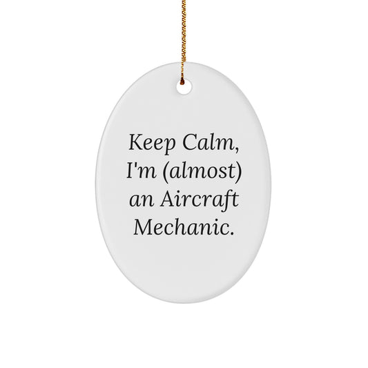 Aircraft Mechanic Gifts, Funny Quote Oval Ornament, Christmas Unique Gifts from Friends, for Men, Women, Coworkers, Family - Image 1