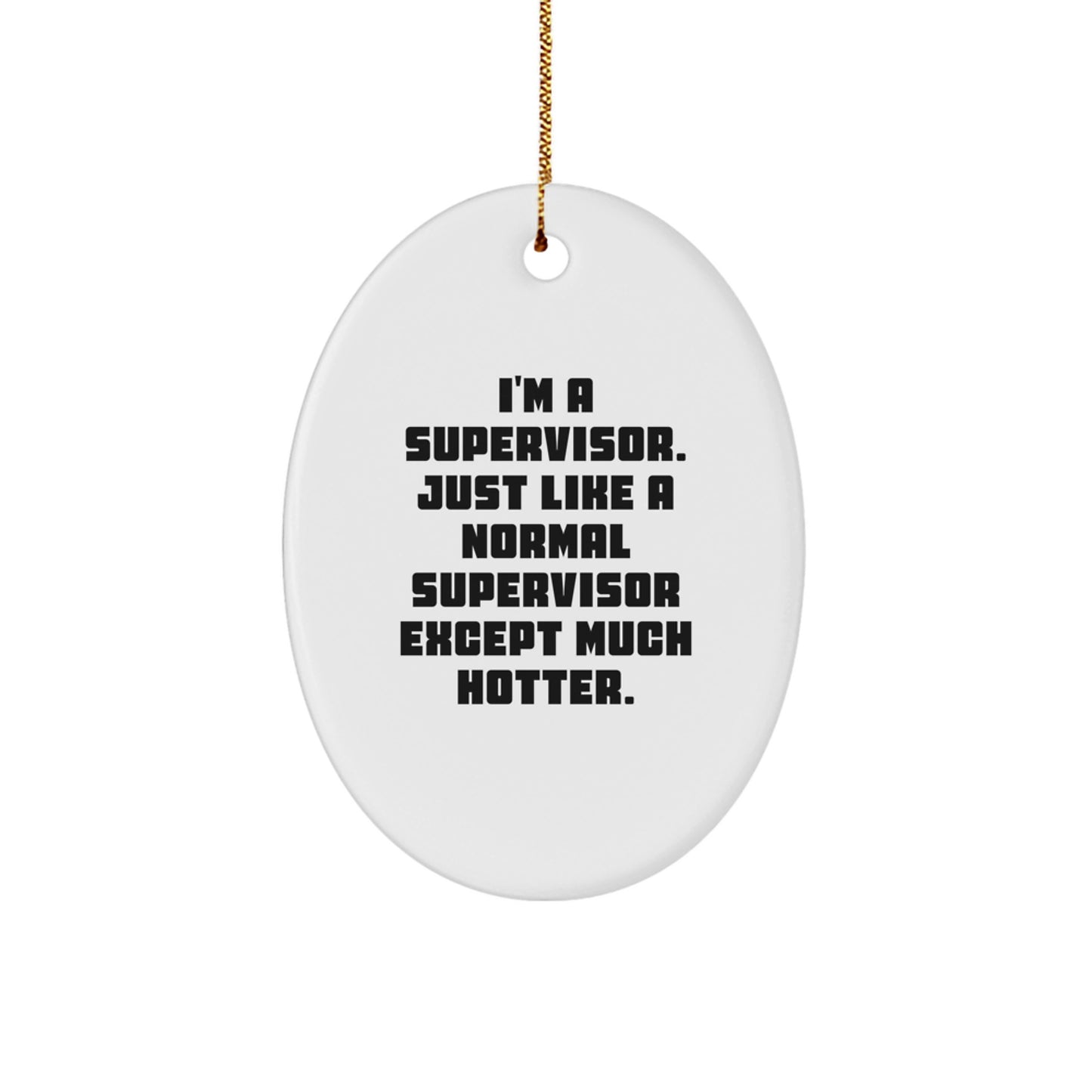 Funny Supervisor Gifts from Friends for Men Supervisor Christmas Unique Ornament with Sublimation Printing - Image 1